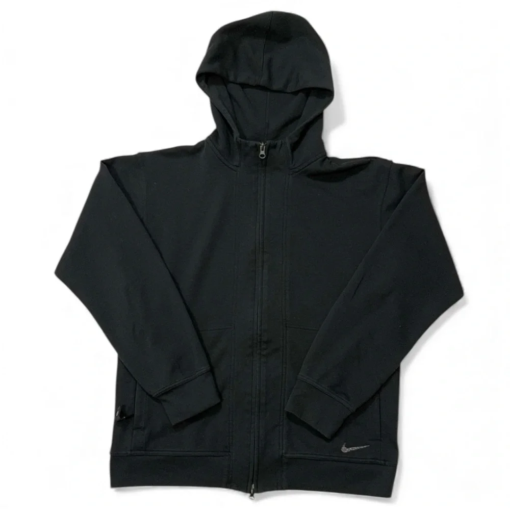 Nike Yoga Dri-FIT Full-Zip Fleece Men's Black‎ Hoddie Jacket - Medium